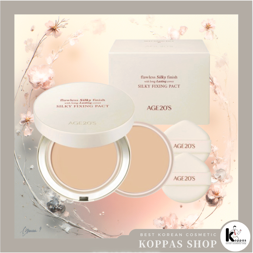 AGE 20 's Silky Fixing Pact 14g + 14g SET AGE20s