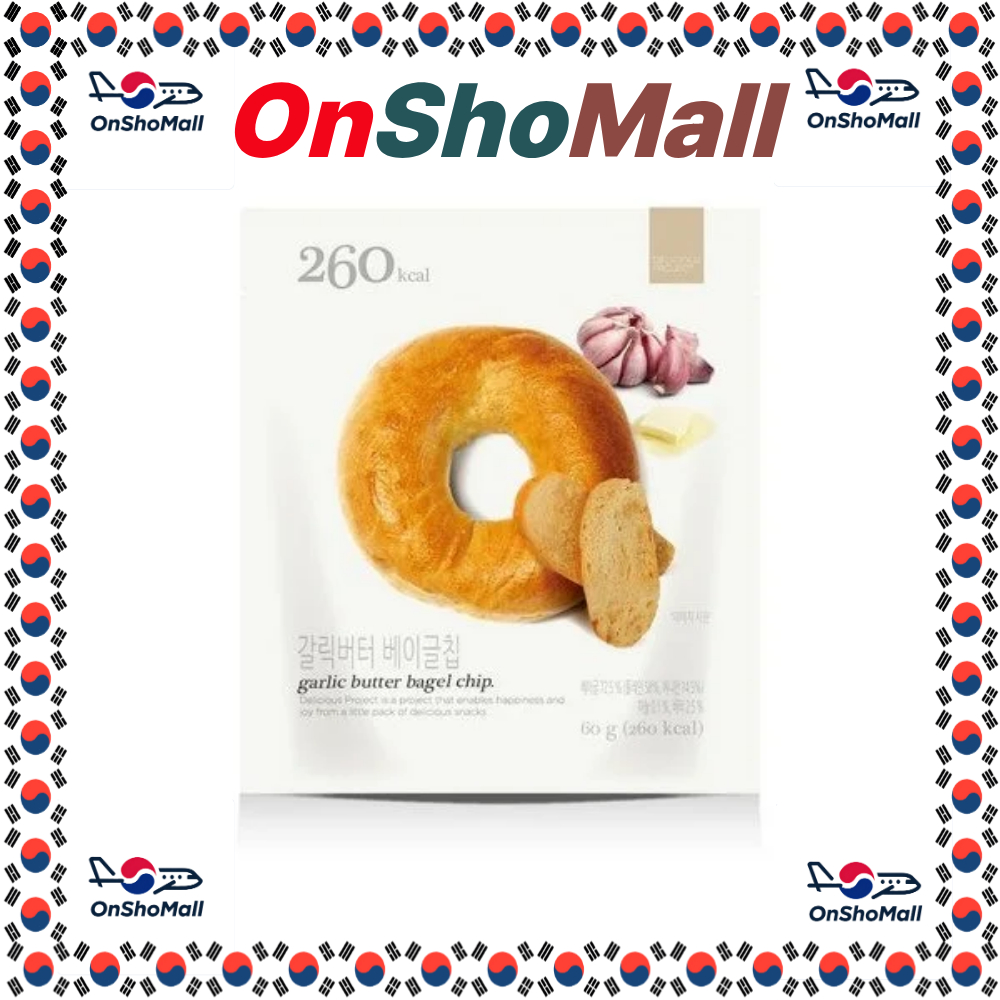 Delight Project Crunchy Tỏi Butter Bagel Chips - K-Snack Hàn Quốc | Hương vị Olive Young Crisps dành