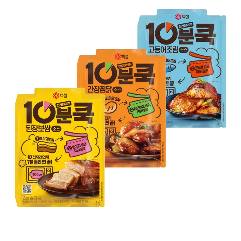 Bộ dụng cụ nấu ăn Hàn Quốc Baeksul 10 phút | Nước sốt nấu ăn dễ dàng 7 phút 250g