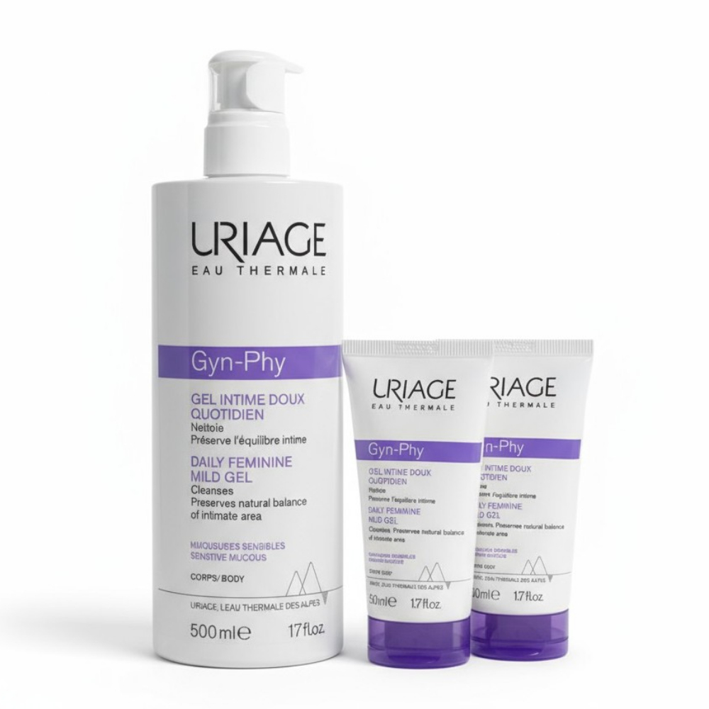 Gel nữ tính URIAGE GYN-PHY 500ml + 2 × 50ml | Không chứa Ethanol & Không gây dị ứng