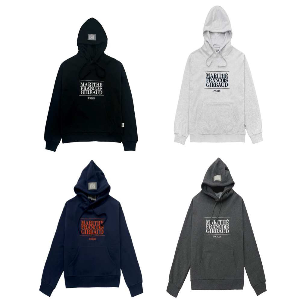 Marithe Francois Girbaud - Áo hoodie thêu logo / bản gốc hàn quốc