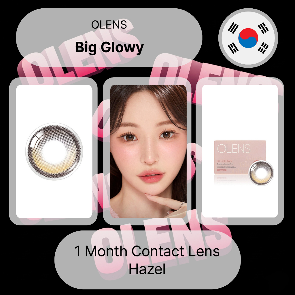 Ống kính tiếp xúc hàng tháng Olens Big Glowy Hazel