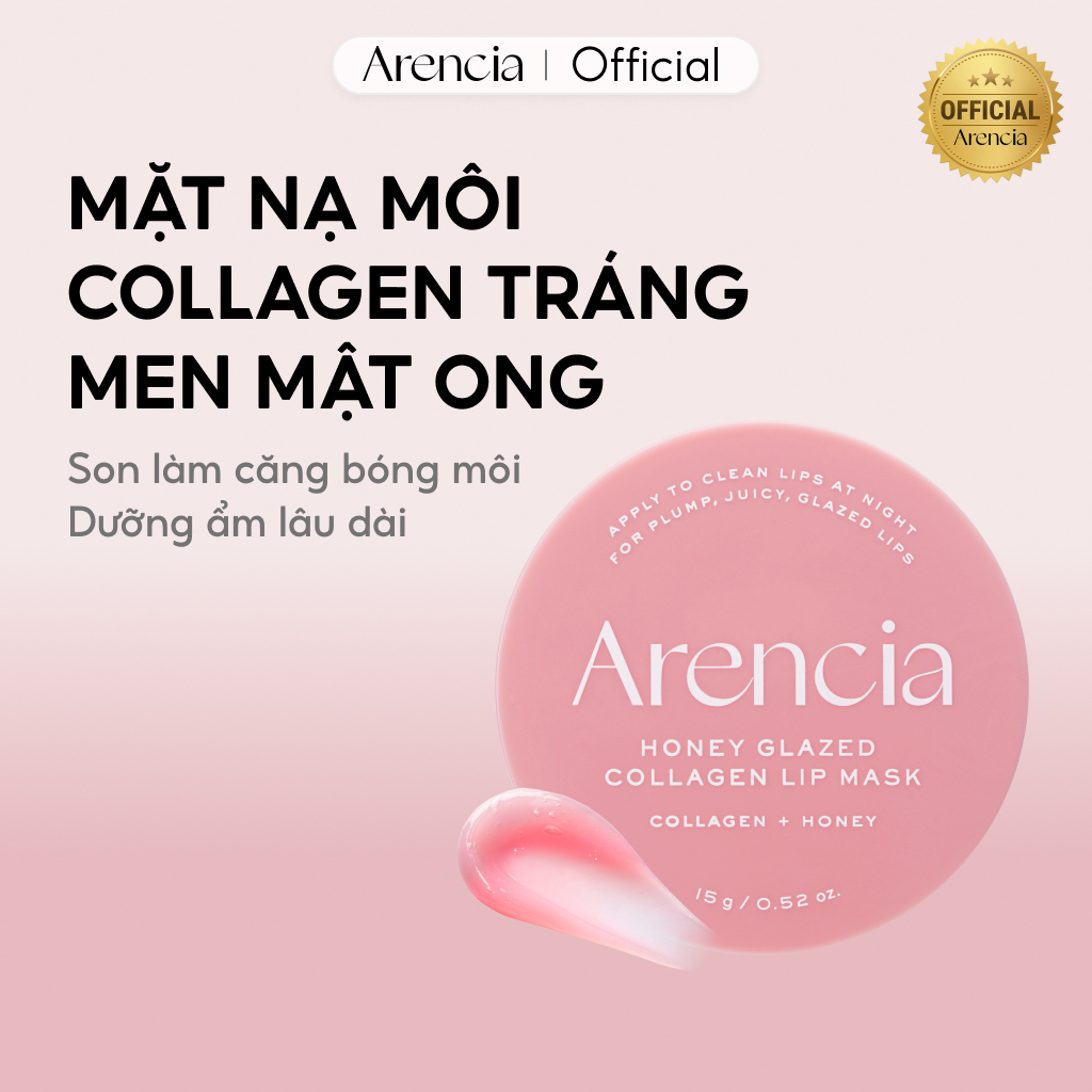 [Arencia] Mặt nạ môi Collagen tráng men mật ong
