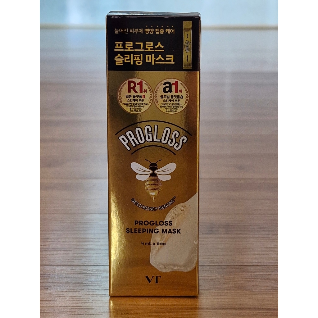 Mặt nạ ngủ VT Progloss 4ml x 6ea, Gói ngủ nuôi dưỡng mật ong, K-Beauty