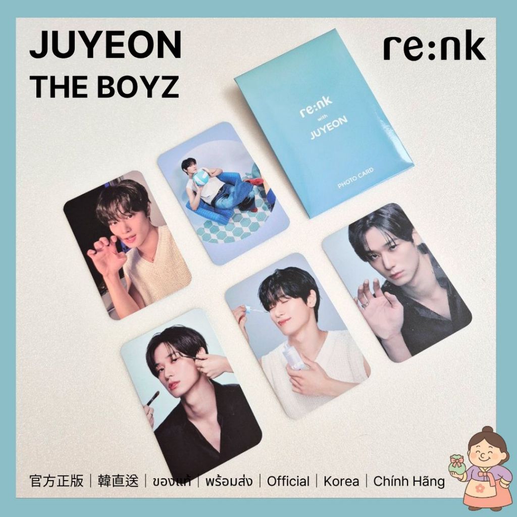 THE BOYZ Juyeon × re: Bộ Photocard chính thức nk (5 chiếc) | Collab K-Beauty ver hiếm