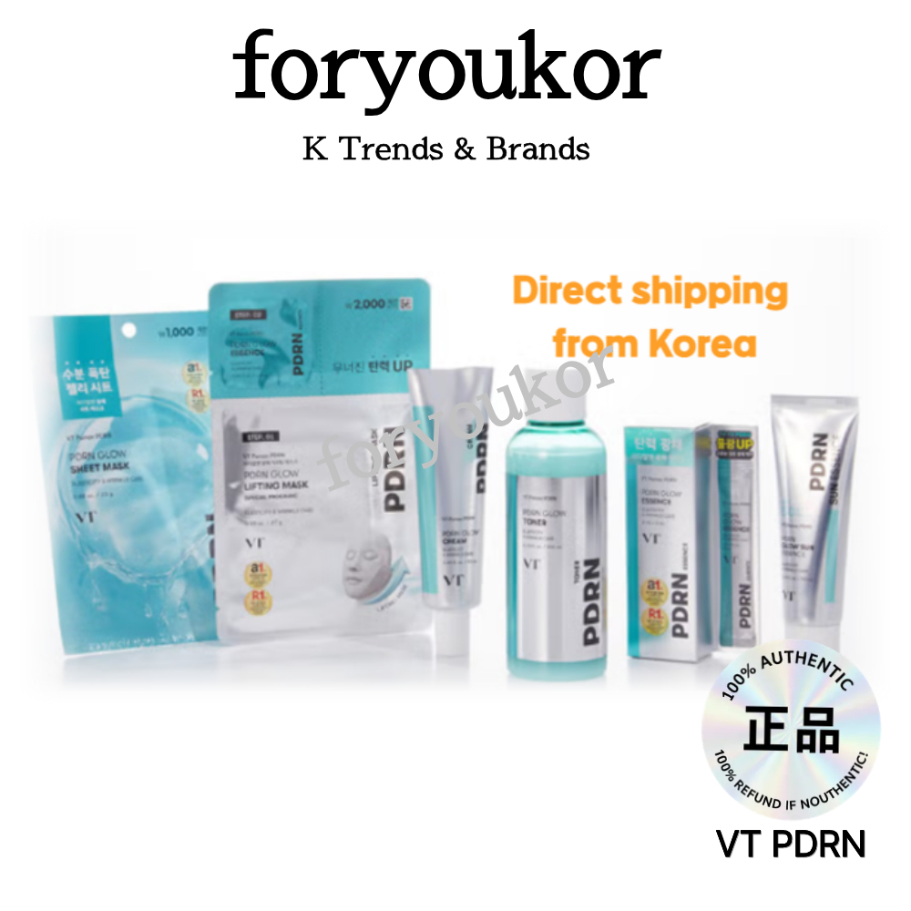 VT COSMETICS PDRN (Toner / Essence / Cream / Daily Mask / Glow Lock Mask / Sun Essence)