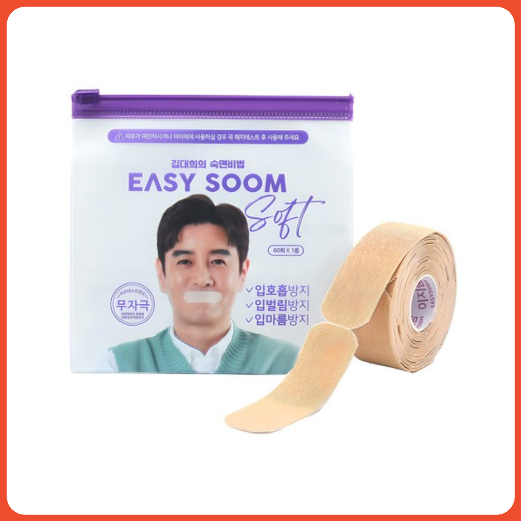 EASYSOOM Soft Mouth Sleep Tape Chống Ngáy Hỗ Trợ 60 Miếng Dán Vải Nhẹ Nhàng