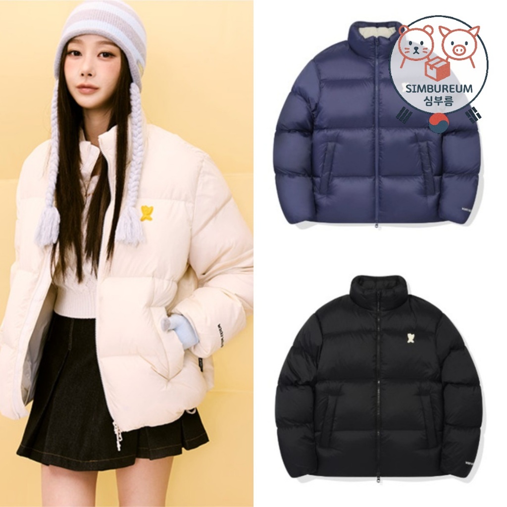 [WACKY WILLY x aespa Giselle] Korea Unisex Ducky Down Short Puffer Winter Jacket ; Áo Khoác Mùa Đông