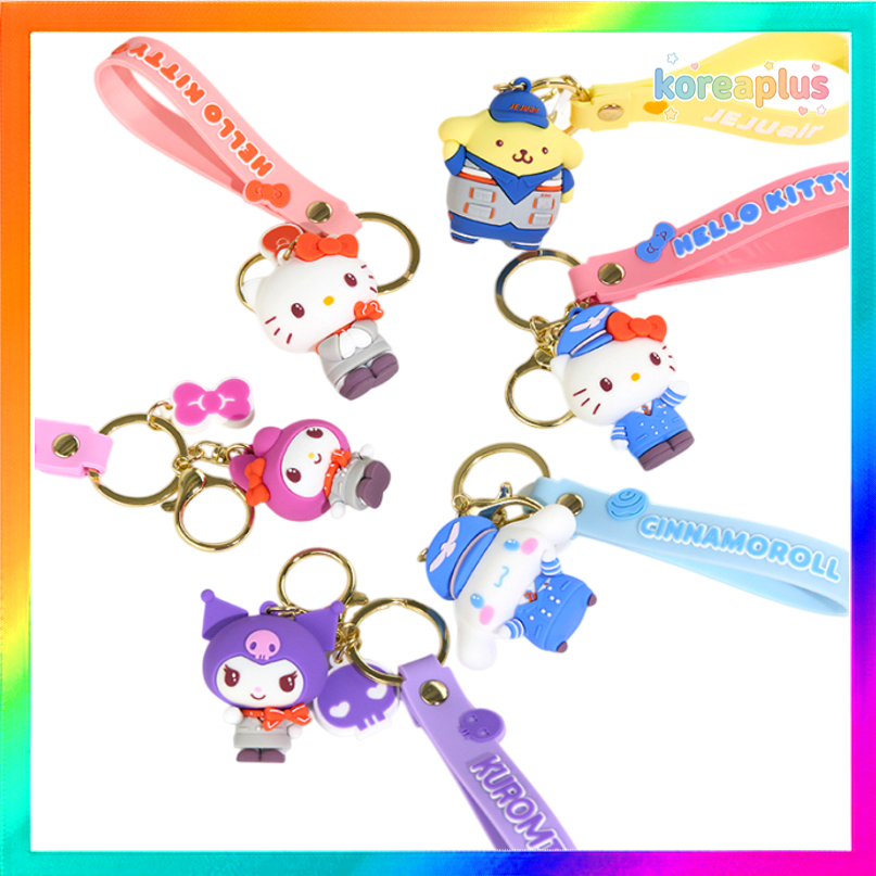 [SANRIO] Túi đựng nhân vật Jeju Air Sanrio Charm Phiên bản giới hạn Móc khóa