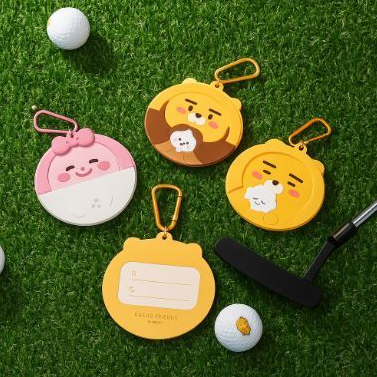 Thẻ tên Kakao Friends Golf Binggrae - Đặt đĩa Ryan, Chunsik, Apeach