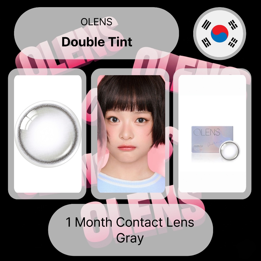 Ống kính tiếp xúc hàng tháng Olens Double Tint Grey