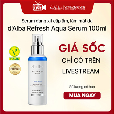 [Live1] Serum dạng xịt dịu mát tức thì cấp ẩm da d'Alba White Truffle Refresh Aqua Serum 100ml