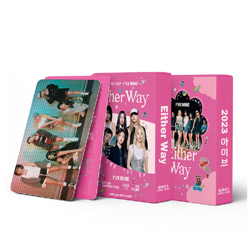 IVE MINE EiTHER WAY Fancam Kpop Lomo Card Set 55 chiếc Wonyoung Yujin Leeseo Rei Unofficial IVE MINE