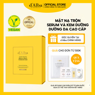   d'Alba Official  Mặt nạ SPA nấm Truffle trắng nuôi dưỡng và cấp ẩm White Truffle Serum & Cream Modelling Mask  Mặt nạ 4pcs & bát chuyên dụng  