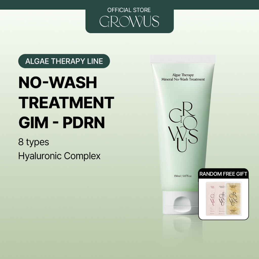 [GROWUS Official] Algae Therapy Kem dưỡng tóc không xả 150ml | PDRN, 8 loại Hyaluronic Acid & Cerami