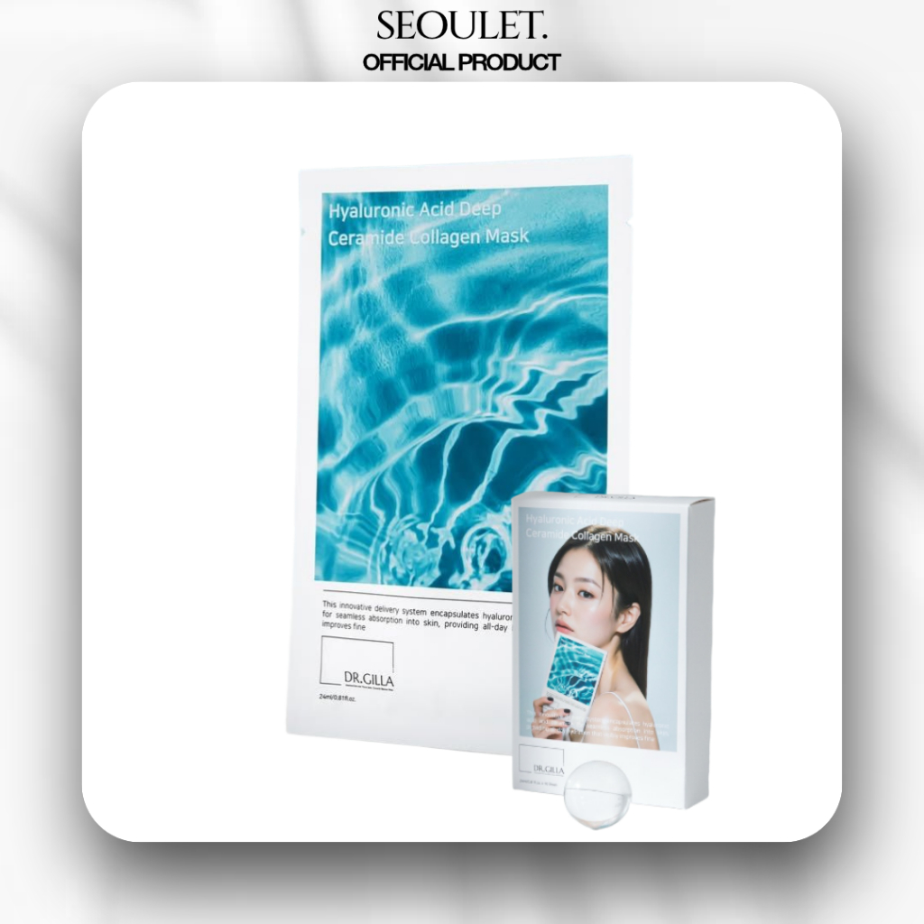 [Hàng Hàn Quốc] Dr.Gilla8 Mặt Nạ Collagen Ceramide Hyaluronic Acid 24ml x 10 miếng
