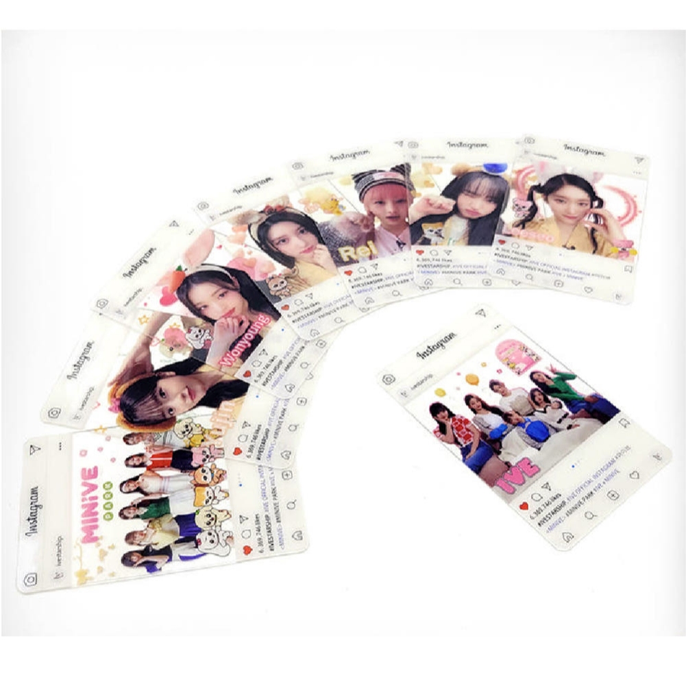 IVE MINIVE Instagram NHỰA Photocard Set 8 chiếc Wonyoung Yujin Leeseo Unofficial IVE MINIVE Instagra