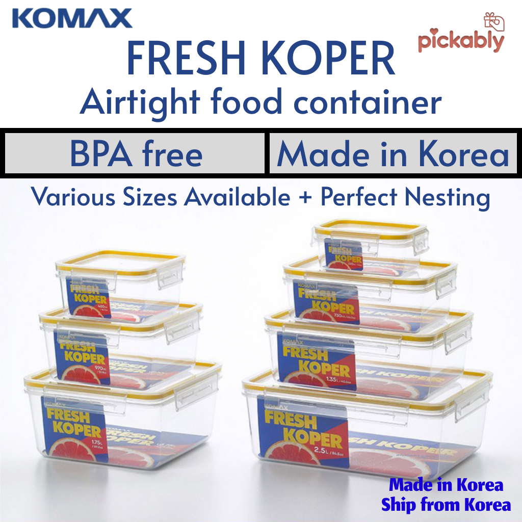 Hộp đựng thực phẩm kín khí KOMAX Fresh Koper – Có sẵn 7 loại / Sản xuất tại Hàn Quốc / Tổ hoàn hảo, 