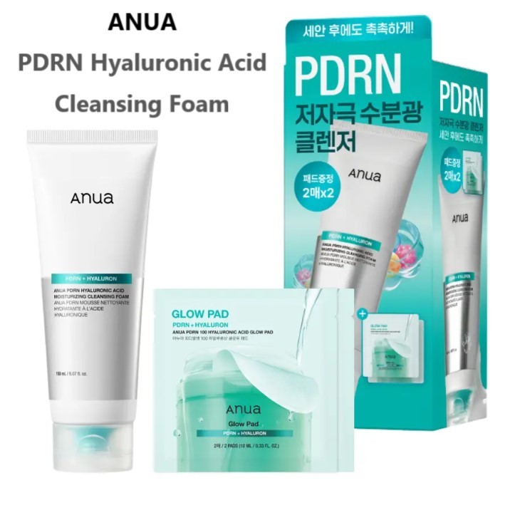 [Anua] Bọt rửa mặt dưỡng ẩm PDRN Hyaluronic Acid 150ml (+ PDRN 2 miếng) / Tàu từ Hàn Quốc