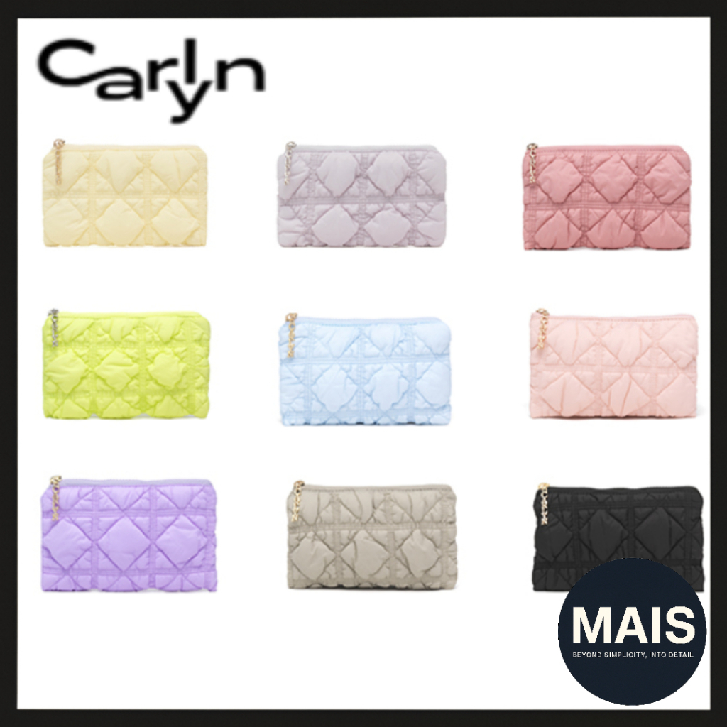 [CARLYN] Túi Quilted Mềm – 10 Màu | Túi dây kéo Mini nhẹ