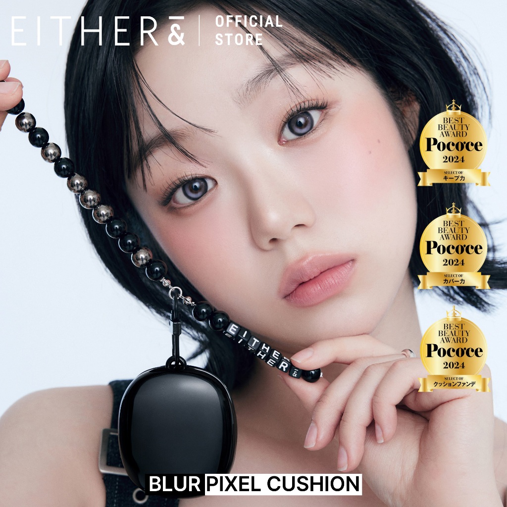 Phấn nước mini EITHER& Blur Pixel Cushion SPF50+ PA+++ 6g – Che phủ mịn, lâu trôi, nhiều tông màu