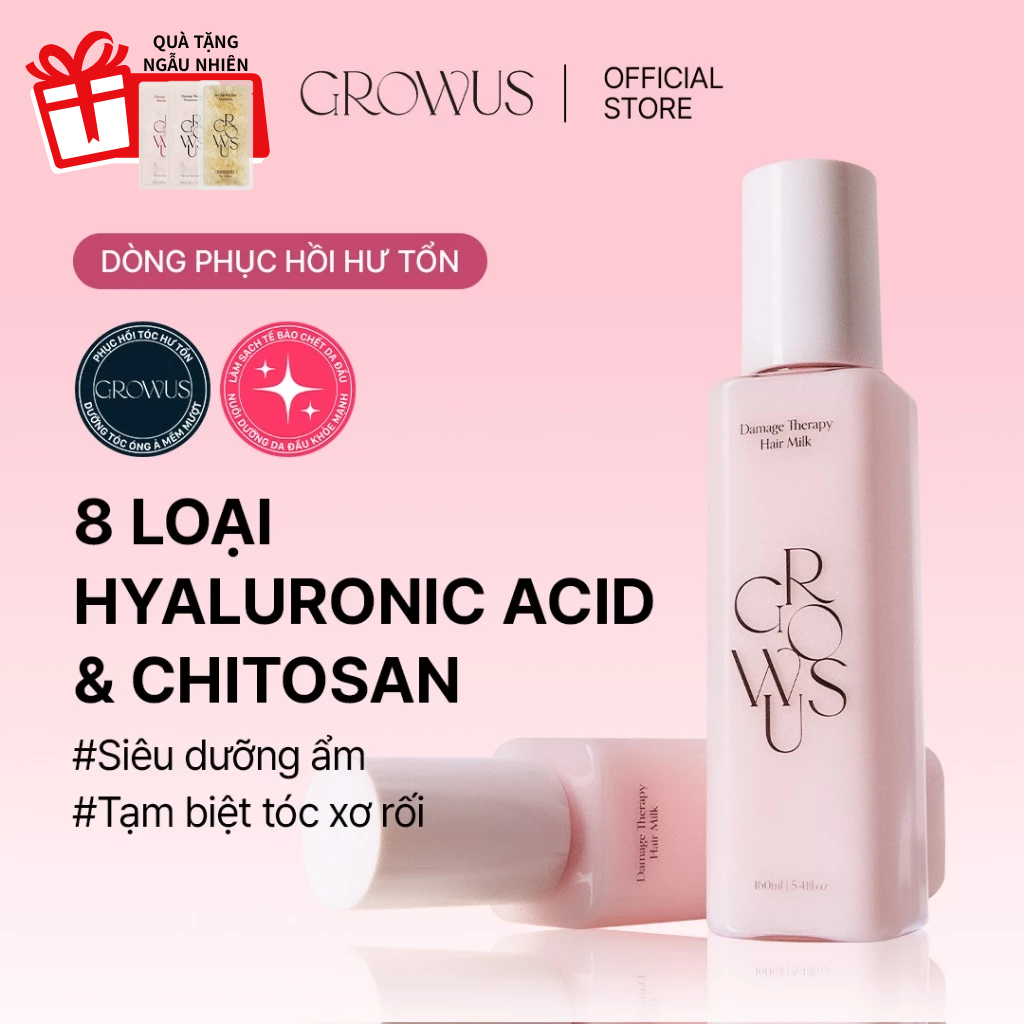 [GROWUS Chính hãng] Sữa dưỡng tóc thế hệ mới phục hồi hư tổn GROWUS Damage Therapy Hair Milk 160ml