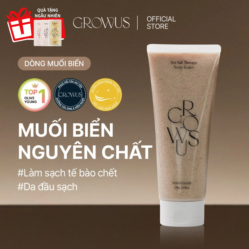 [GROWUS Chính hãng] Kem xả dưỡng tóc muối biển dưỡng ẩm nuôi dưỡng mái tóc mềm mượt GROWUS Seasalt T