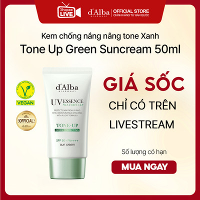 [Live1] d'Alba Kem chống nắng nâng tone xanh Tone Up Green Suncream 50ml