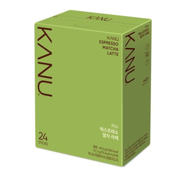 KANU Espresso Matcha Latte — Jeju Matcha Soft & Clean Latte | 8 que | Latte hòa tan Hàn Quốc