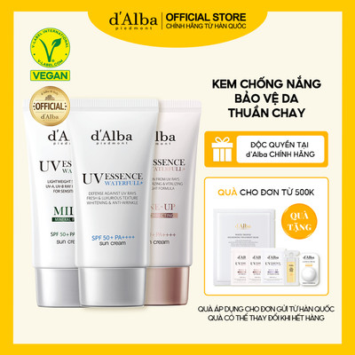 [d'Alba Official] Kem Chống Nắng thuần chay d'Alba 50ml (SPF50 + PA + + + +) Dịu Nhẹ Và An Toàn Sử Dụng
