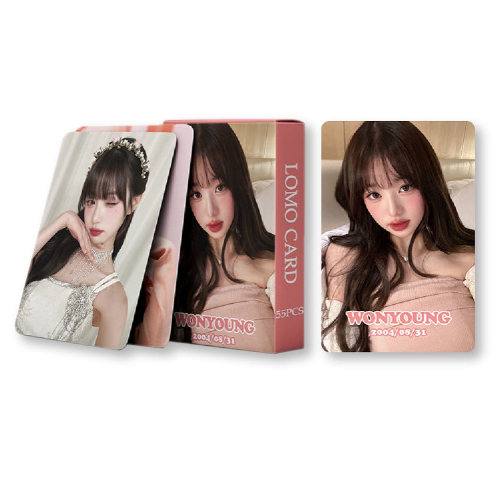 IVE Peach Concept Fancam Kpop Lomo Card Set 55 chiếc Wonyoung Yujin Leeseo Rei Liz Bộ Photocard đào 