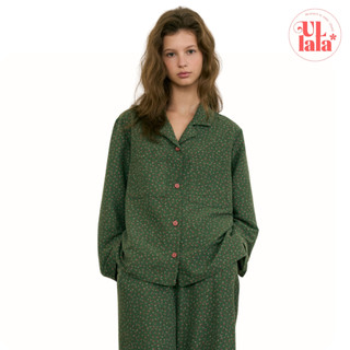   MALL CHÍNH HÃNG  B25287WPLLN  BASIC ULLALA PAJAMAS Rodin Set bộ đồ ngủ mặc nhà nữ tay dài hoa M,L 