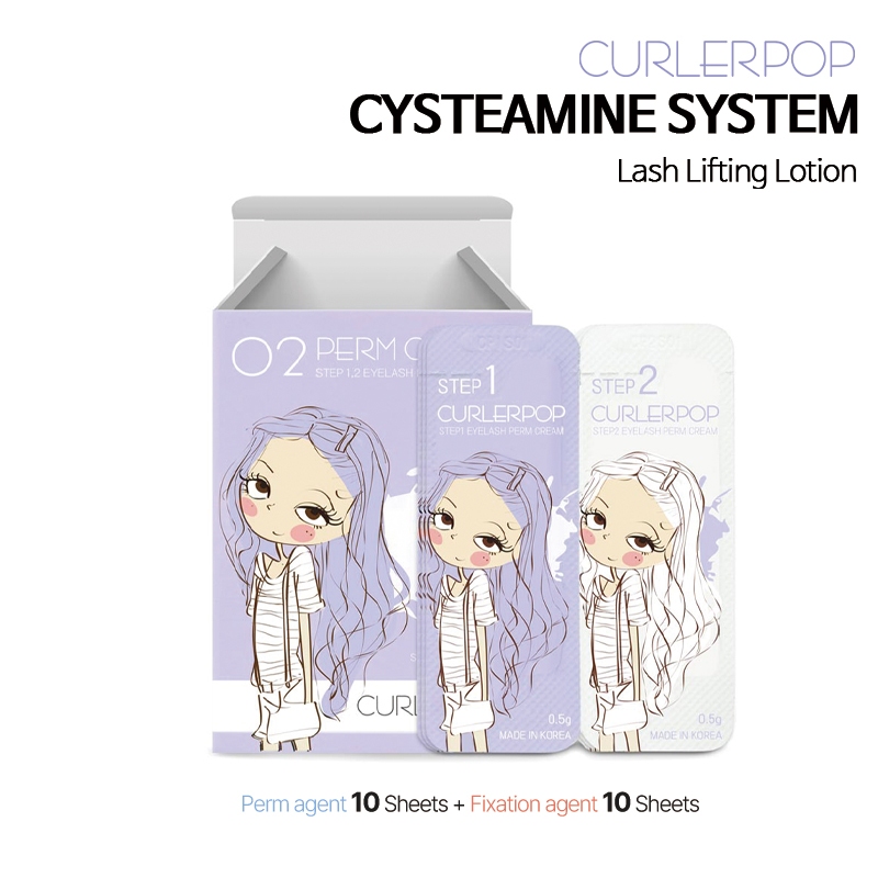 Kem dưỡng da nâng lông mi hàn quốc Hệ thống Cysteamine Nâng màng và cán lông mày Sản xuất Hàn Quốc