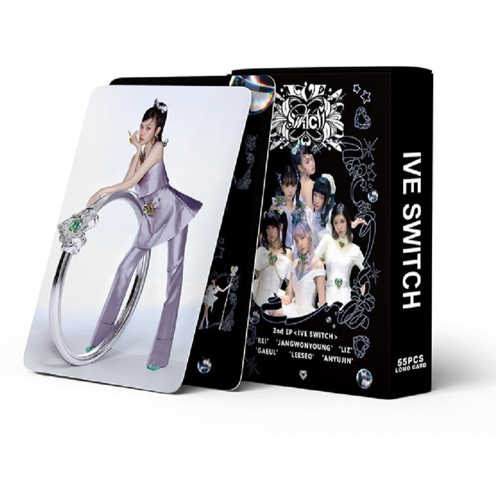 IVE SWITCH Fancam Kpop Lomo Card Set 55 chiếc Wonyoung Yujin Leeseo Rei Liz Bộ Photocard IVE SWITCH 