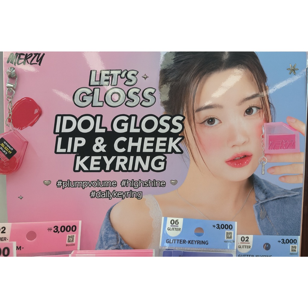 MERZY LET 'S WEARING LIP & CHEEK KEYRING /#KOREA#MERZY/ LIP#CHEEK