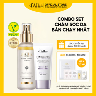 [d'Alba Official] Combo Set bán chạy nhất (First Spray Serum 100ml, Kem chống nắng tông màu tím 50ml)