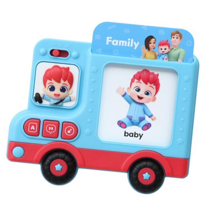 [HỒNG] Xe buýt thẻ tiếng Anh Bebefinn