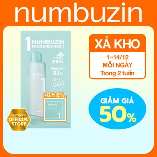   CLEARANCE  numpuzin No.1 Pure-full Calming Herb Toner 300ml  + Quà tặng miếng mực số 1  
