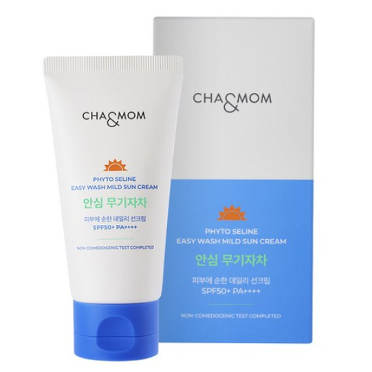 Kem chống nắng nhẹ Cha & Mom Baby Phytocerine Easy Wash SPF50 + PA + + +, 60ml, 1pc