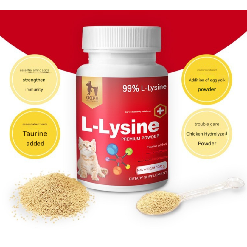 [Oops] L-Lysine Plus Cat Herpes Bột bổ sung dinh dưỡng cao cấp