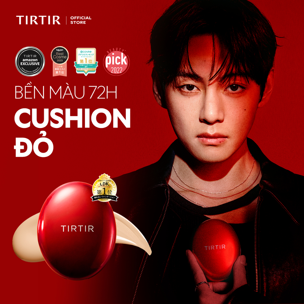   TIRTIR  Phấn nước Che Phủ Toàn Diện Dưỡng Ẩm Nhẹ Nhàng Kiềm Dầu Mask Fit Red Cushion 18g 