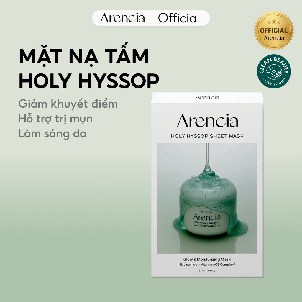 [Arencia] Mặt nạ tấm Hyssop Holy (5ea)