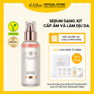 [d'Alba Official] Serum dạng xịt thuần chay cấp ẩm và làm dịu da Vital Spray Serum 100ml