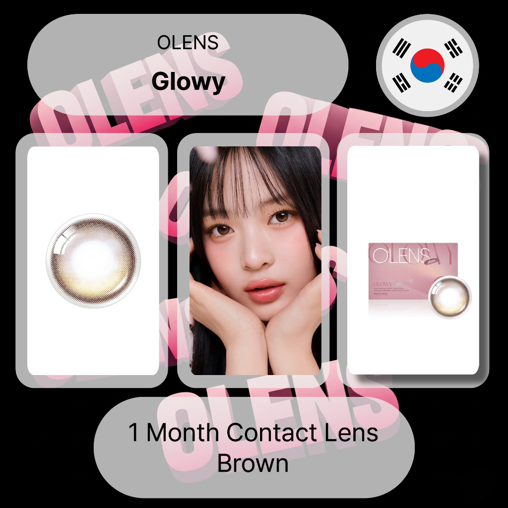 Ống kính uốn cong hàng tháng Olens Glowy Brown 2P