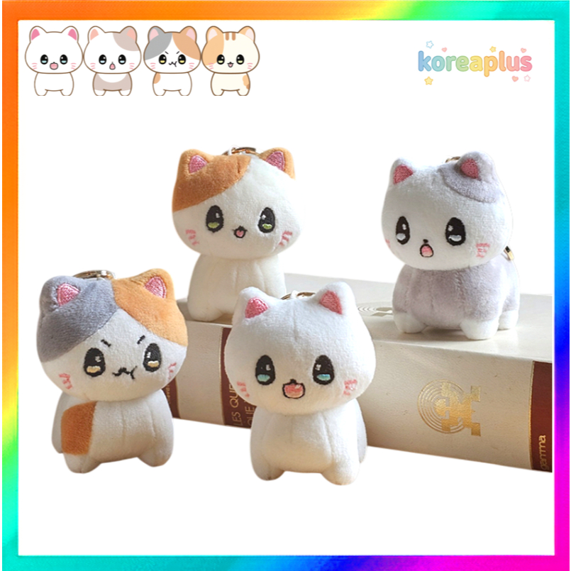 [Koneko ‐ chan] Móc khóa quyến rũ túi sang trọng cho mèo 8cm (Trắng / Xỏm / Phô mai / Màu be)