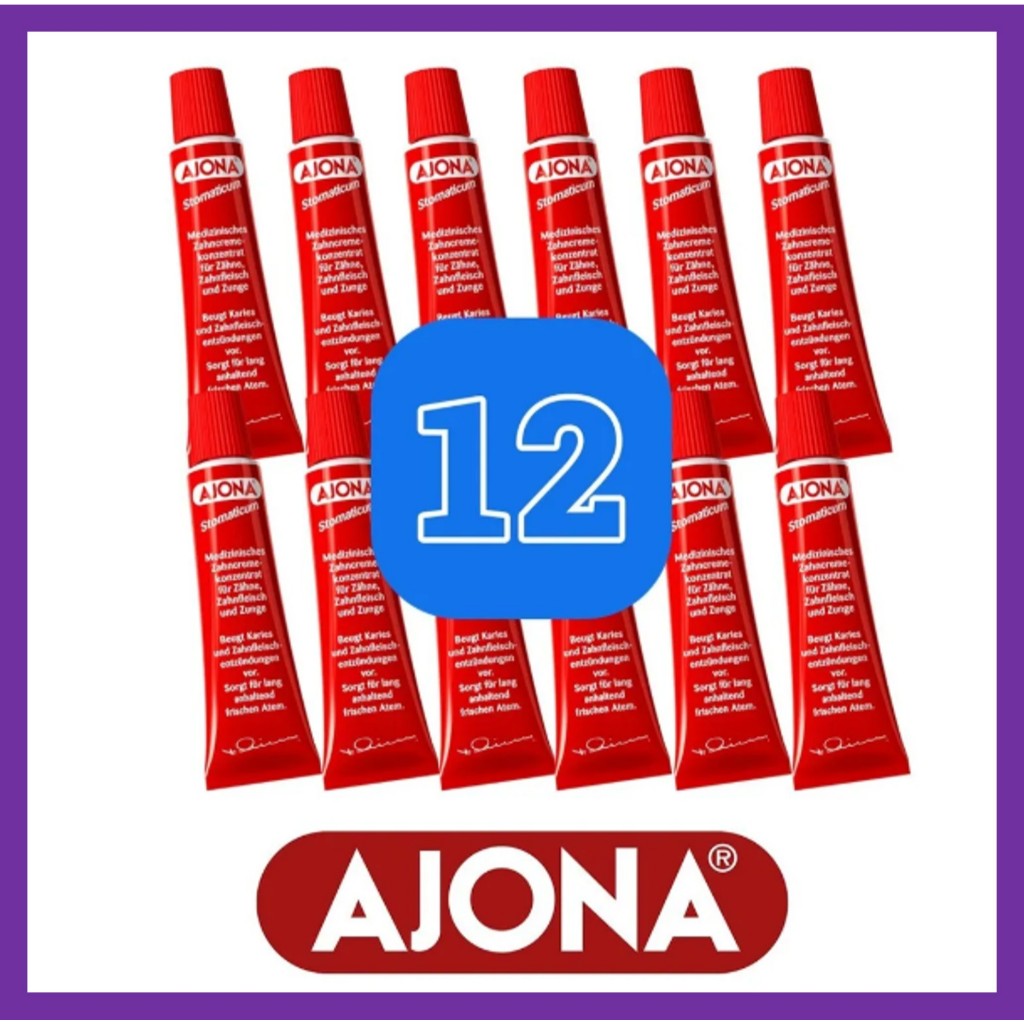 [AJONA] Kem đánh răng AJONA chính hãng ĐỨC 12 chiếc mua trực tiếp từ Đức 25ml
