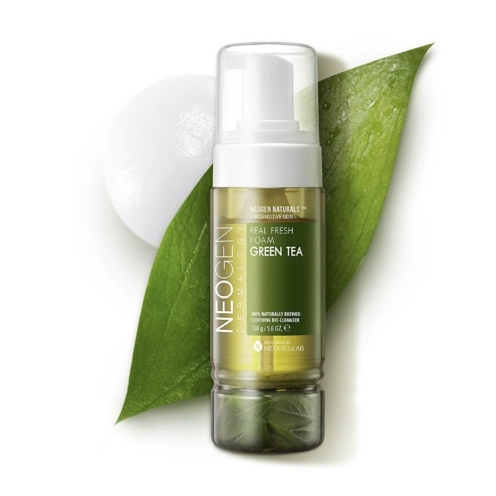[60% nước trà xanh / chăm sóc lỗ chân lông] NEOGEN Real Fresh Cleansing Foam Green Tea 160g (Sữa rửa