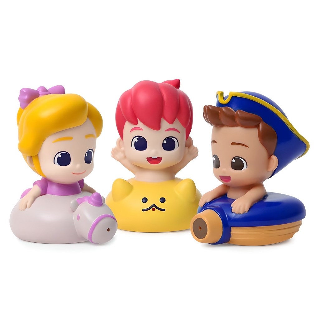 [Bebefinn] Bộ đồ chơi Squirter nước tắm 3 món Đồ chơi chơi tắm cho bé bằng nhựa PVC dành cho trẻ mới