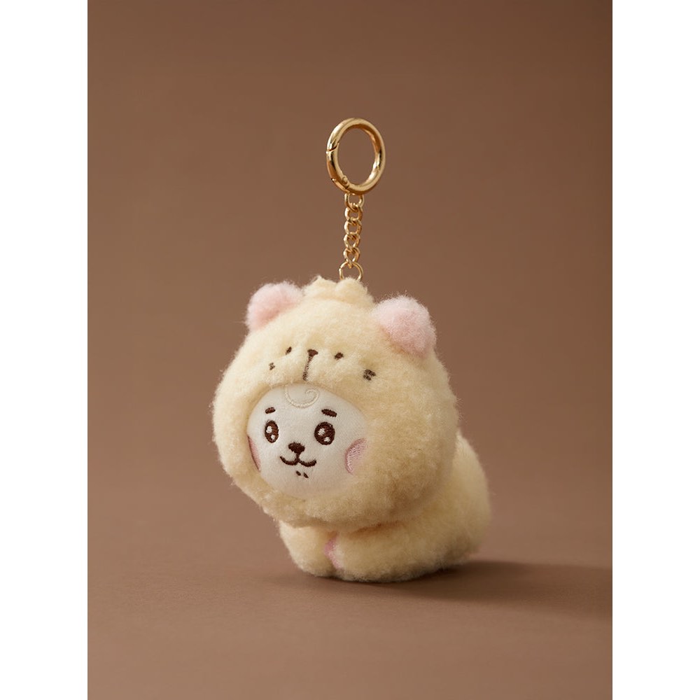 BT21 BABY MORE FLUFFY PLUSH KEYRING-Hamster RJ
