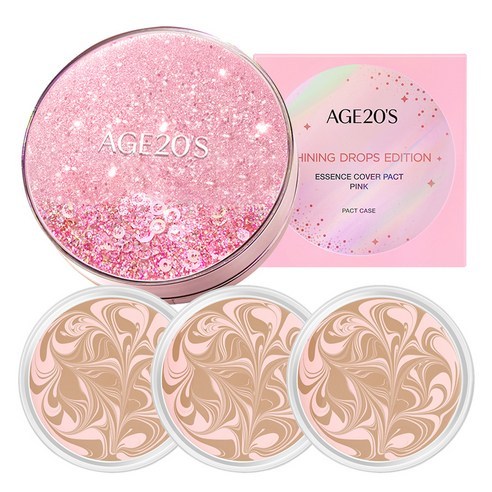 [K-BEAUTY] AGE20'S Essence Cover Pact New Original Original Shining Drops Edition Pink Latte No.21 G